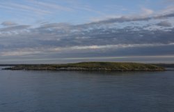 Sailing away from the Falkland Islands