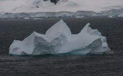 Icebergs in the Neumayer Channel of Antarctica