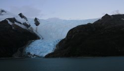 Glaciers along the Beagle Channel in southern Chile