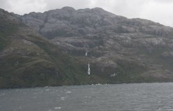 Waterfall in the Chilean Fjords