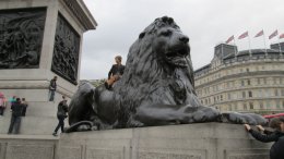 Trafalgar Square in London, England