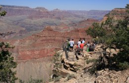 View from the Rim Walk on the South Rim of the Grand Canyon