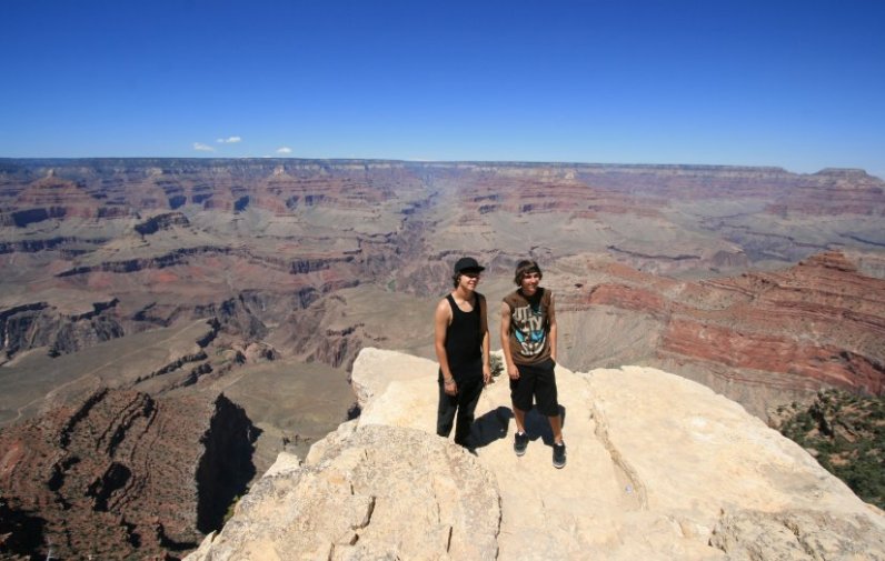 View from the Rim Walk on the South Rim of the Grand Canyon